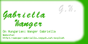 gabriella wanger business card